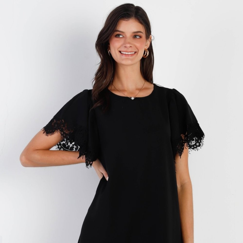 Black  Lace Mini Dress